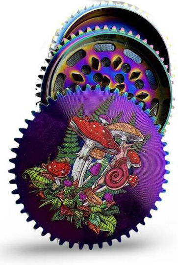 Grinder Τρίφτης 50mm Μεταλλικός Σχέδιο Γρανάζι Mushroom 2 Sprocket 3 Parts
