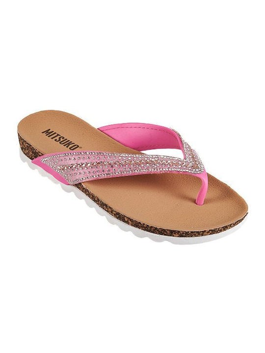 Mitsuko Frauen Flip Flops in Rosa Farbe