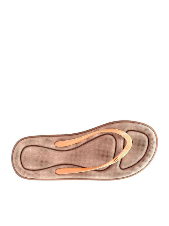 4F Frauen Flip Flops in Braun Farbe