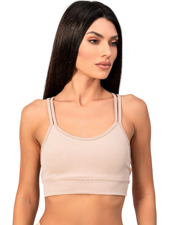 Women's Ribbed Cross Back Sports Bra Kota Kt643...