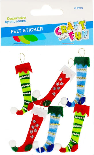 Забавни декорации с чорапи от филц 6 броя Cf Pbh12/14