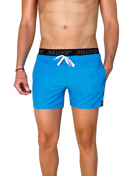 3Guys Simon Herren Badebekleidung Shorts Light Blue