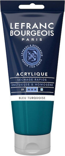 Lefranc & Bourgeois 80ml Fine Acrylic 050 Turquoise Blue Serie 1