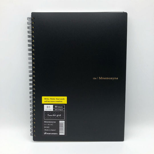 Spiral Notebook Notizbuch Spirale 80 Blätter B5 Schwarz