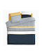 Atmosphera Set Cotton Duvet Cover 220x240cm Super King with 2 Pillowcases Etnik Blue