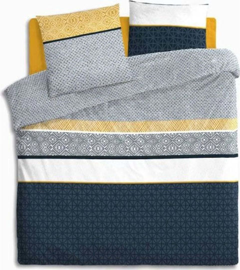 Atmosphera Etnik Bettbezug-Set Super-Queen 220x240cm Blau