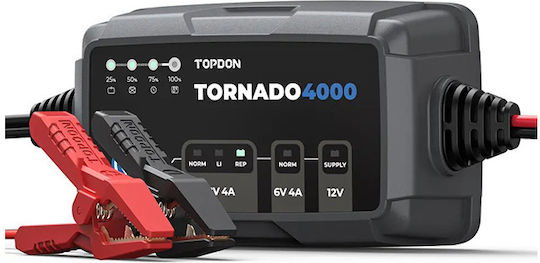 Topdon T4000C Φορτιστής & Συντηρητής Μπαταρίας Αυτοκινήτου 6/12V