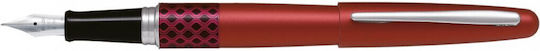 Pilot Mr Retro Pop Collection Fountain Pen Metallic Red Flower Ring Medium Nib 4902505505041 Nibs Medium