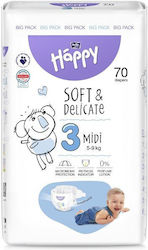 Bella Happy Soft & Delicate Midi Nr. 3 pentru 5-9kgkg 70buc Bella Happy Soft & Delicate Midi Nr. 3 pentru 5-9kgkg 70buc