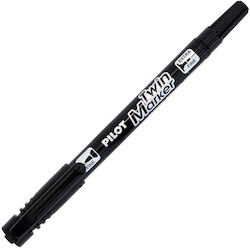 Pilot Twin Ανεξίτηλος Μαρκαδόρος Black
