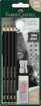 Faber Castell 115298 Комплект моливи Pitt Graphite Matte 6 острилка гума 4005401152989