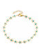 Oxzen Women's Bracelet with design Flower made of Steel Gold Plated