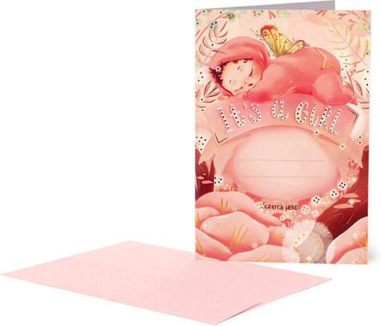 Greeting Card Scrach To Reveal Its A Girl Legami 8053610785494