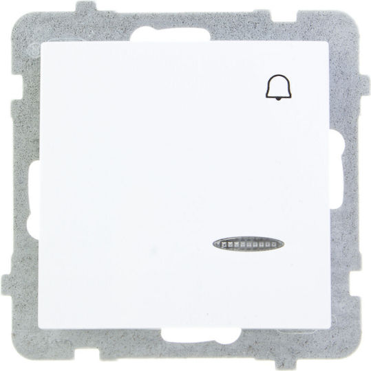 Ospel Knopf Glocke in Weiß Farbe ŁP-6GS/M/00