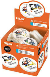 Weißer runder Radiergummi D4726 Milan 8414034647261