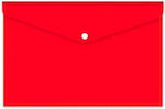 Salko Paper Folder with Button for Paper A4 Red