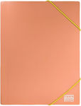 Plastic Folder with Elastic Band Pastel Orange & Yellow 25x35 Typotrust