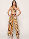 Mairis Women's Fabric Trousers Leopard Leopard