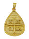 Roloi Kaliamanis Pendant Kids Talisman Double Sided Constantine from Gold 14K PM1258