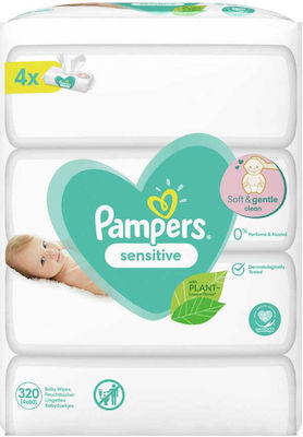 Pampers Sensitive Μωρομάντηλα 4x80τμχ