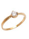 Silverline Single Stone from Gold Plated Silver