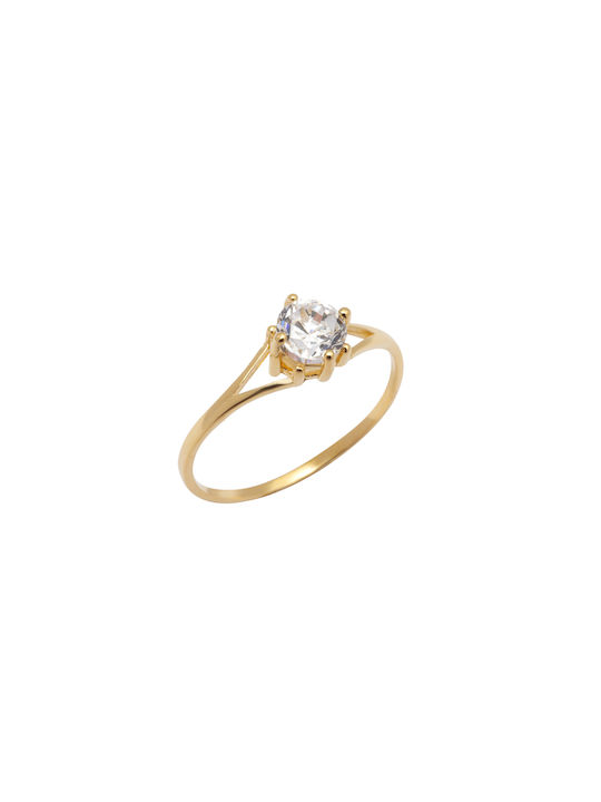 Silverline Single Stone from Gold Plated Silver