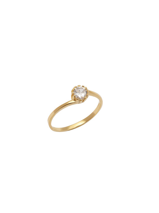 Silverline Single Stone from Gold Plated Silver