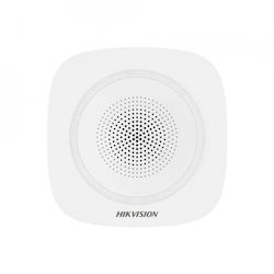 Hikvision Wireless RF Alarm Siren Battery Indoor 110dB with Red Light 8.8x8.8cm