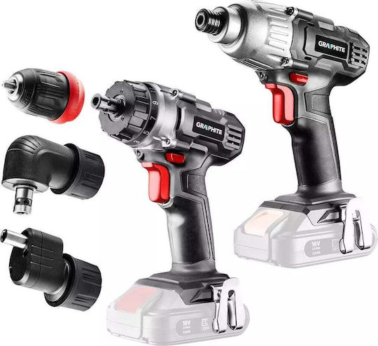 Graphite Сет Ударна бормашина & Ударна отвертка 18V с 1 батерия 2Ах