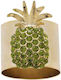 Inele pentru servetele în formă de ananas, set verde de 2 bucăți, 3,8 cm