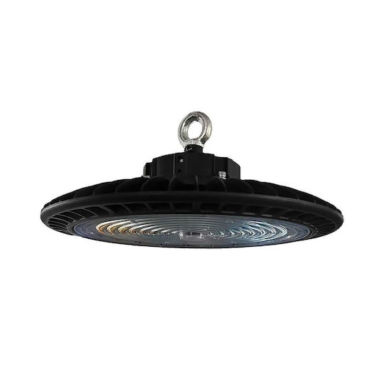 VK Lighting Φωτιστικό Καμπάνα Θερμό Λευκό 25lm με Ενσωματωμένο LED Μαύρο Ø33xΥ15.3cm