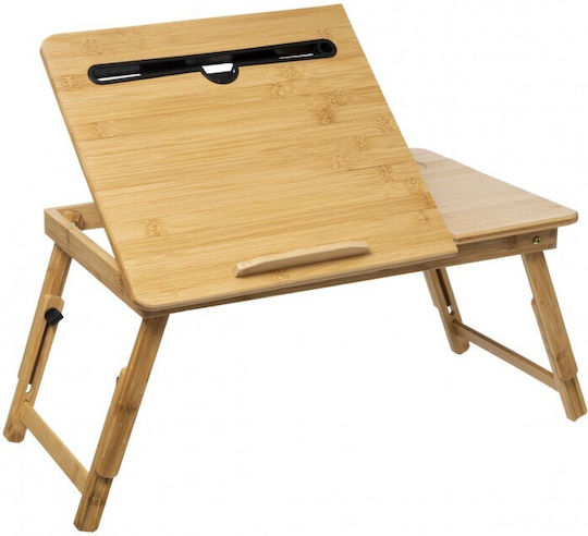 Bambus Dreptunghiular Tavă de Pat din Bamboo cu Mânere în Culoare Maro 21.5cm 1buc