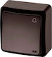 Elektro Plast Wall Switch Lighting with Frame Brown