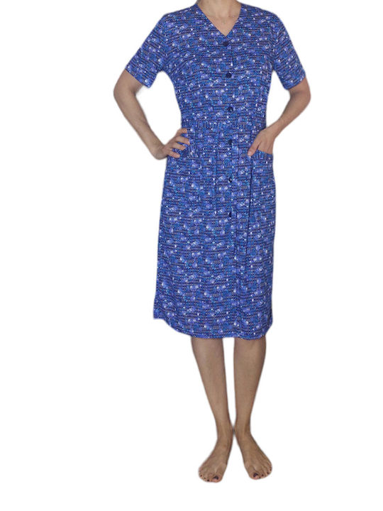 Mardim Women's Summer Pajama Robe Blue