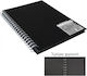 Sketch Book Daler Rowney A4 Ebony Spiral 40 Sheets Black