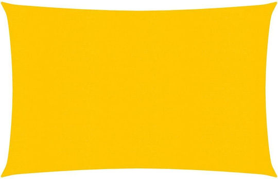 vidaXL Ορθογώνιο Πανί Σκίασης Κίτρινο 3.5x5m 160gr/m²