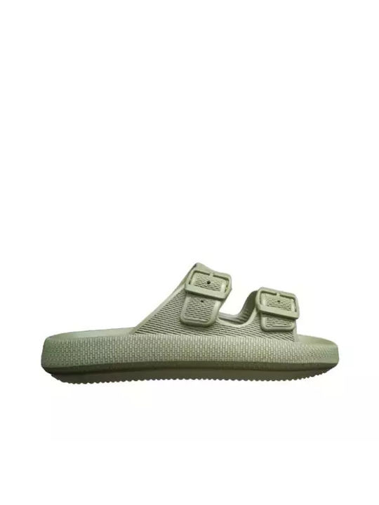 Il Mondo Comfort Women's Flat Sandals in Green Color