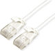 Roline U/UTP Cat.6a (Gigabit) Καλώδιο Δικτύου Ethernet 1m Λευκό