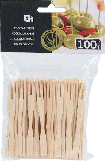 Excellent Houseware Hölzernes Gabel Einer Verwendung 100Stück