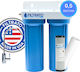 Filtrato Water Filtration System Double Under Sink Micron 1/4'' with Replacement Filter 57-0073/PPLRC