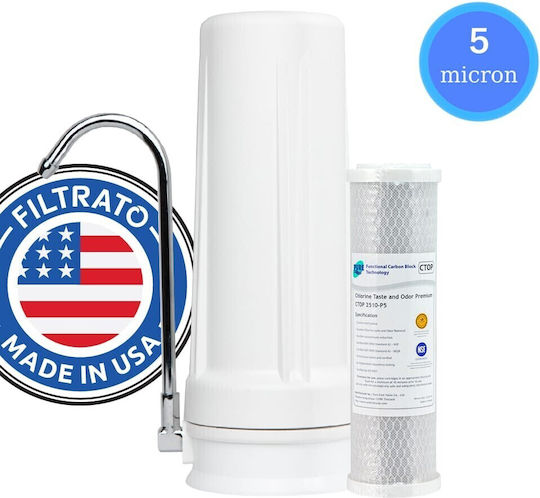Filtrato Water Filtration System Single Countertop with Replacement Filter 50-0026/OBE