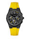 Cluse Vigoureux Men's Watch 40mm Chronograph Battery with Yellow Rubber Strap