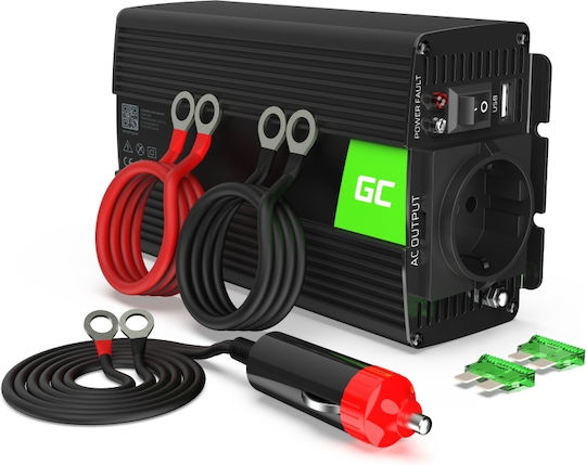 Green Cell Car Inverter 300W to Converter 12V DC in 230V AC with 1xUSB