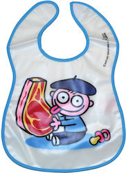 Laken Baby Txuleton Bavetă Plastic cu autocolant & Buzunar Albastră Laken Baby Txuleton Bavetă Plastic cu autocolant & Buzunar Albastră