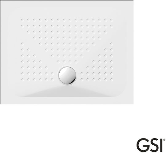 GSI Rectangulară Duș ceramic 90x70cm Albă