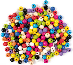200 Round Coloured Wooden Beads 10 Mm Diameter