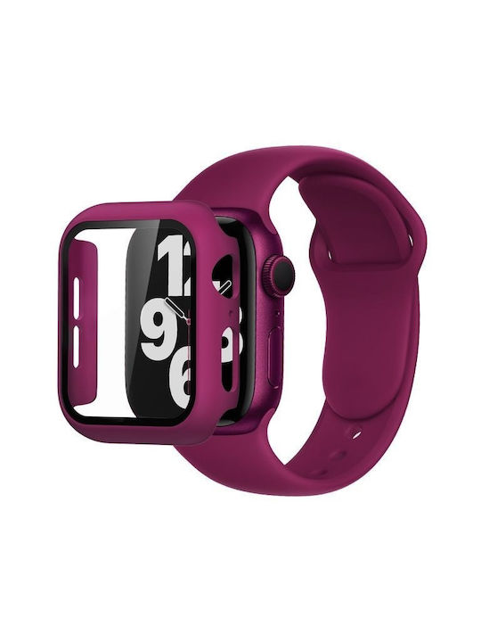 Watch Series 7 Πλαστική Θήκη σε Μπορντό χρώμα για Apple Watch Series 7