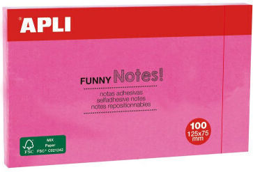 Sticky Notes Funny Pink Neon 15003 Apli 8410782150039