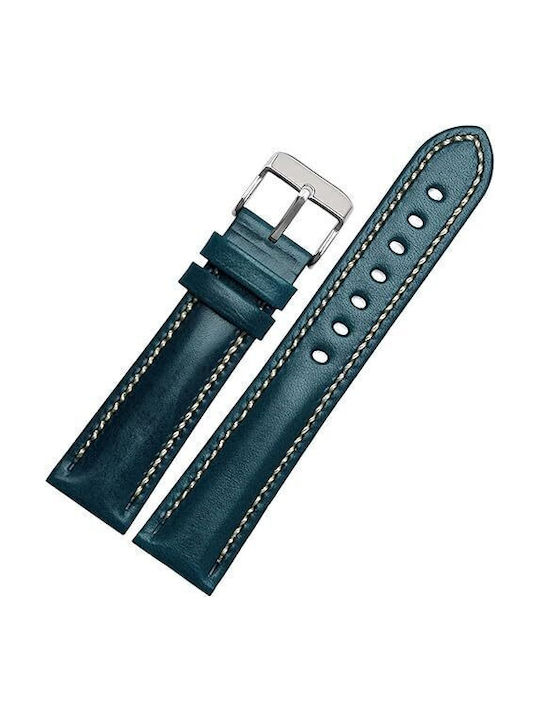 Leather Strap Blue 22mm