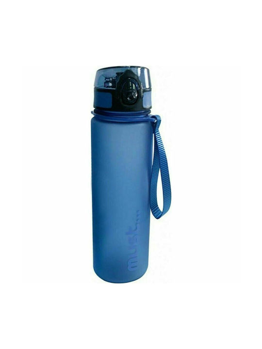 Must Team Παγούρι Πλαστικό 600ml Μπλε